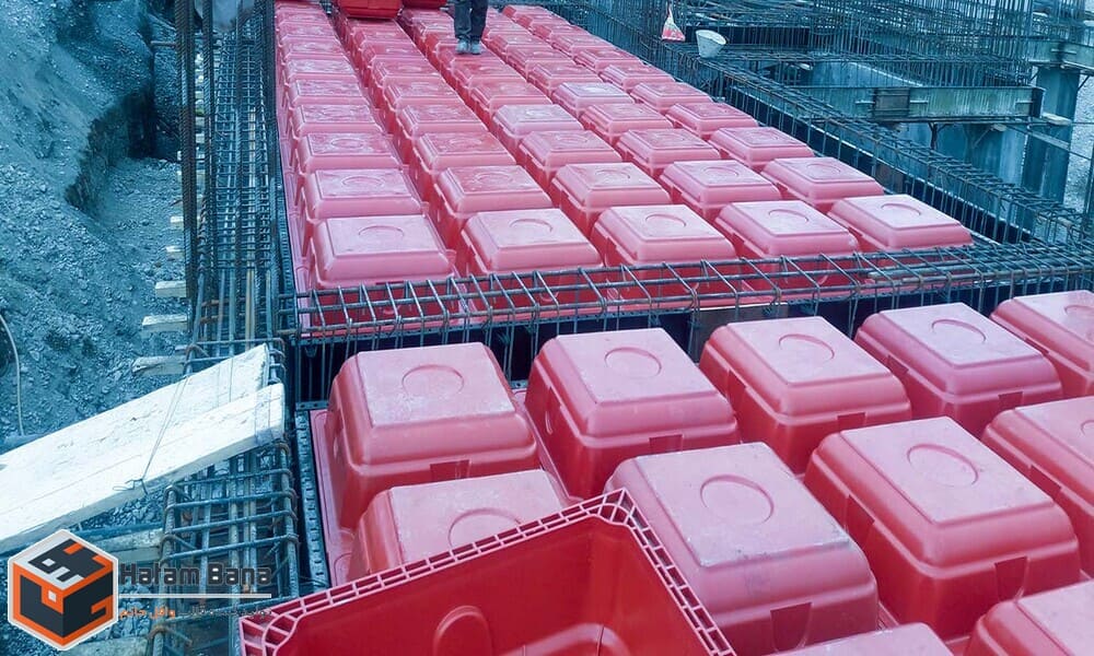 تصویری از اجرای سقف وافل یک طرفه